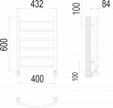 Классик П6 400х600 Полотенцесушитель  TERMINUS Ачинск - фото 3
