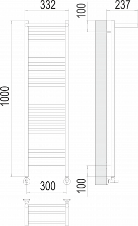 Аврора с/п П20 300х1000 Полотенцесушитель  TERMINUS Ачинск - фото 3