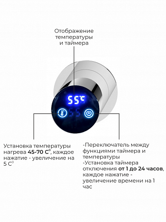 Аккорд П5 500х800 электро Полотенцесушитель TERMINUS Нержавеющая сталь Ачинск - фото 4