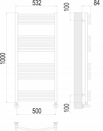 Классик П20 500х1000 Полотенцесушитель  TERMINUS Ачинск - фото 3