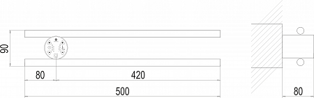 Полка Электро П2 КРУГ 500х90 TERMINUS Ачинск - фото 3