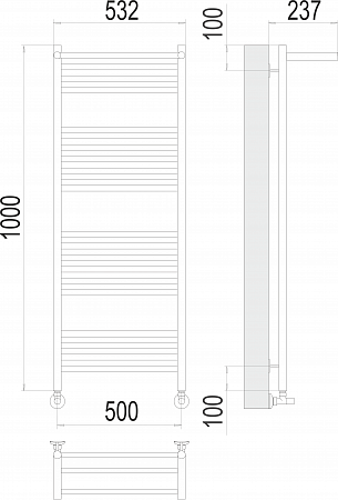 Аврора с/п П20 500х1000 Полотенцесушитель  TERMINUS Ачинск - фото 3