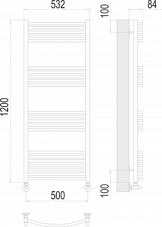 Классик П22 500х1200 Полотенцесушитель  TERMINUS Ачинск - фото 3